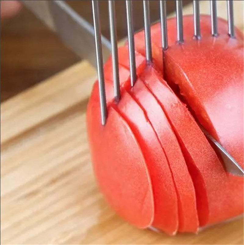 Stainless steel onion needle (loose meat needle fork fruit and vegetable hand slicer)
