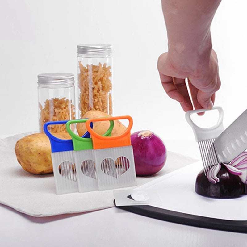 Stainless steel onion needle (loose meat needle fork fruit and vegetable hand slicer)