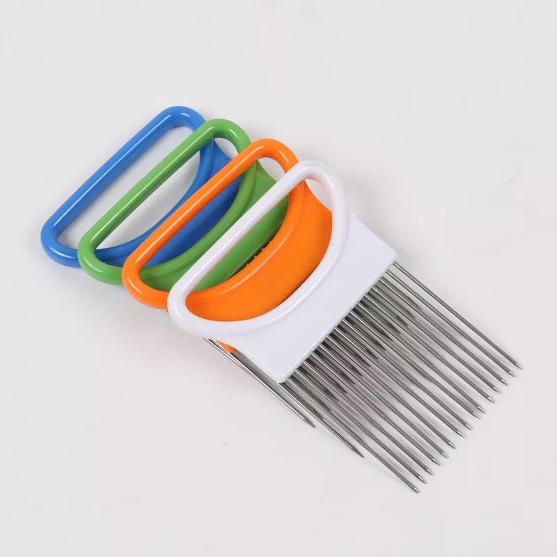 Stainless steel onion needle  (loose meat needle fork fruit and vegetable hand slicer)