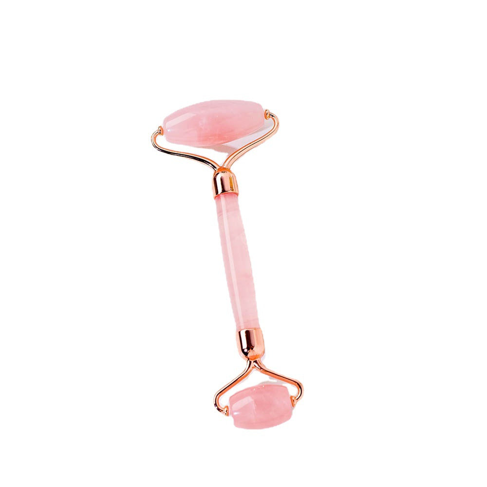 Jade Roller Massager Natural High Quality Pink Crystal Facial Special Beauty Massage Set Box