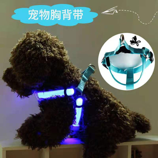 LED luminous dog harness