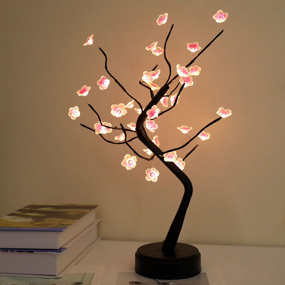 decoration creative atmosphere lantern Christmas night light birthday gift plum blossom LED tree light