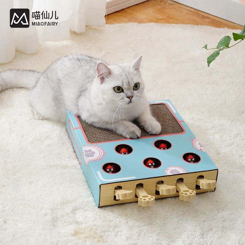 Corrugated cat scratching board